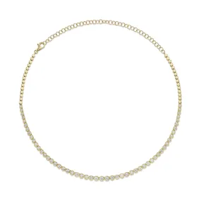 14K GOLD DIAMOND BRYCE BEZEL NECKLACE