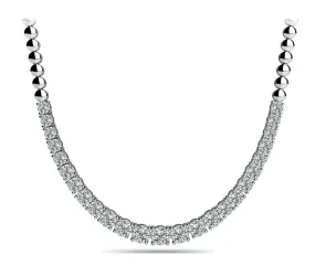 14K Traditional Graduated Basket Diamond Necklace