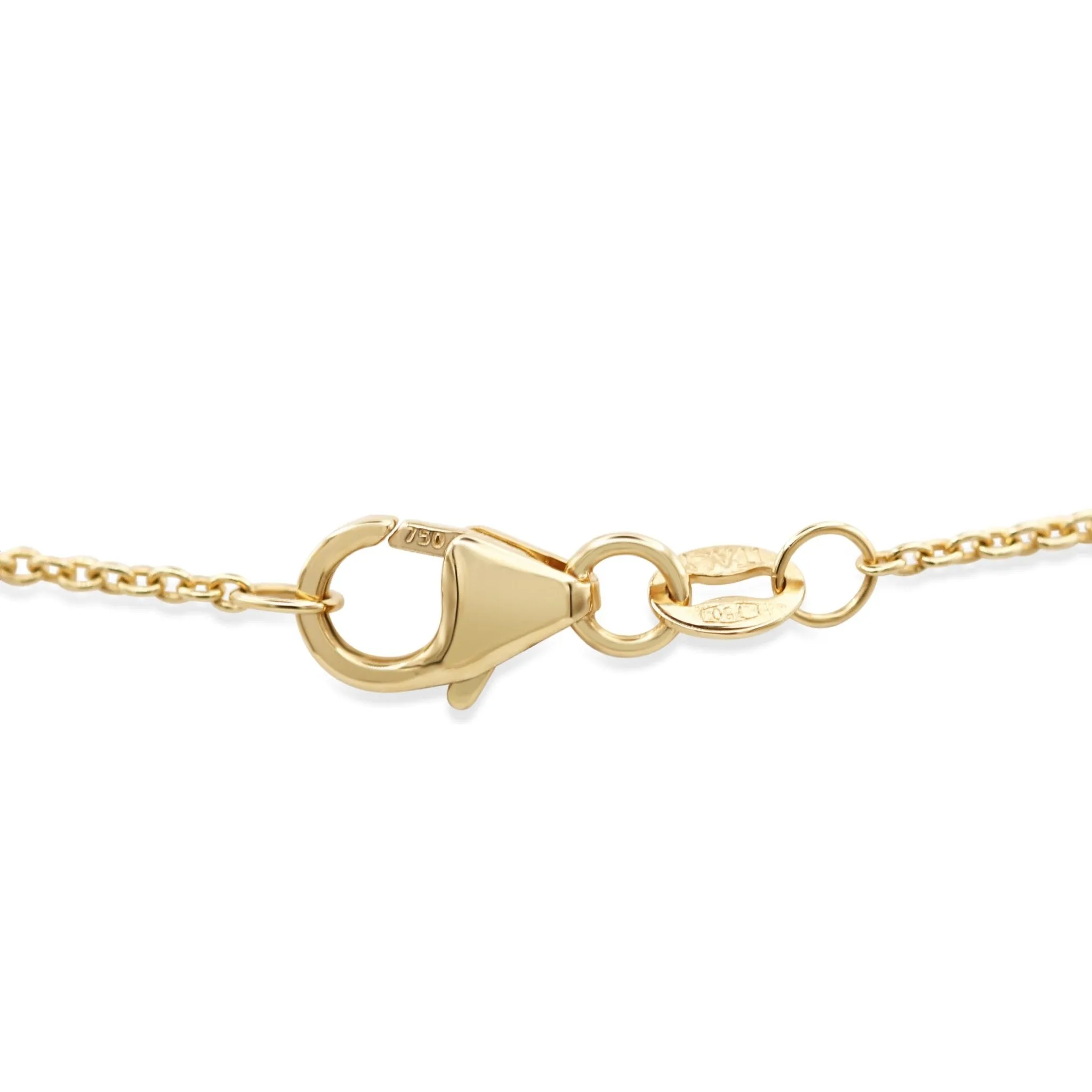 18ct Yellow Gold Diamond Circle Necklace 18"