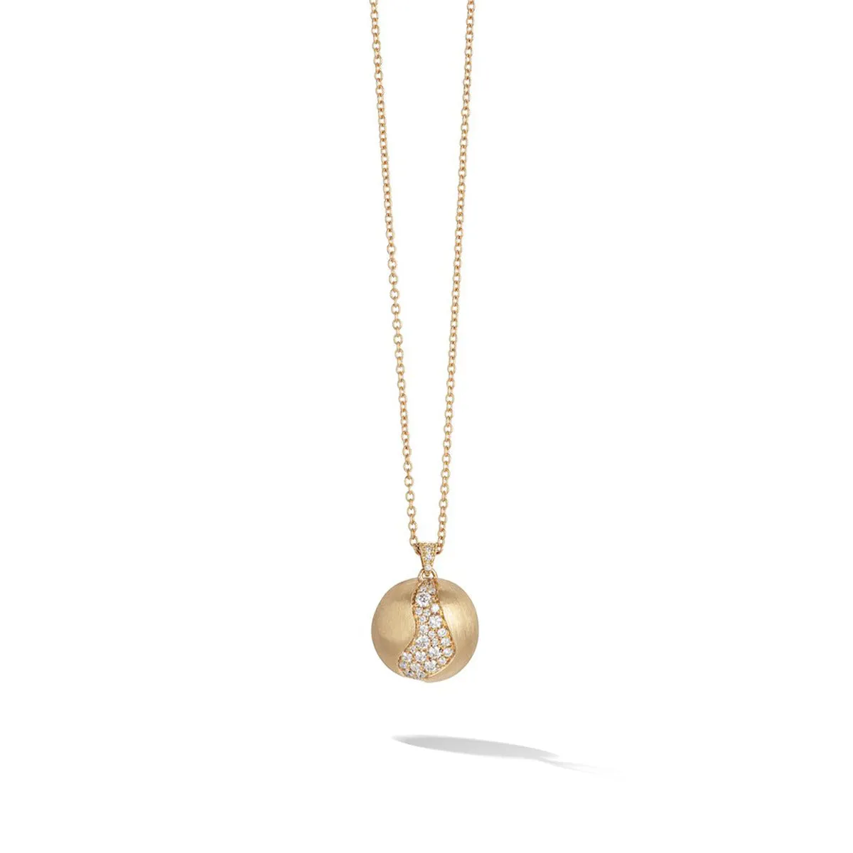 18K Yellow Gold and Diamond Long Pendant