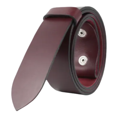 2 Inch Wide (50mm) Burgundy Leather Belt Strap Made to Measure