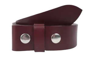 2 Inch Wide (50mm) Burgundy Leather Belt Strap Made to Measure