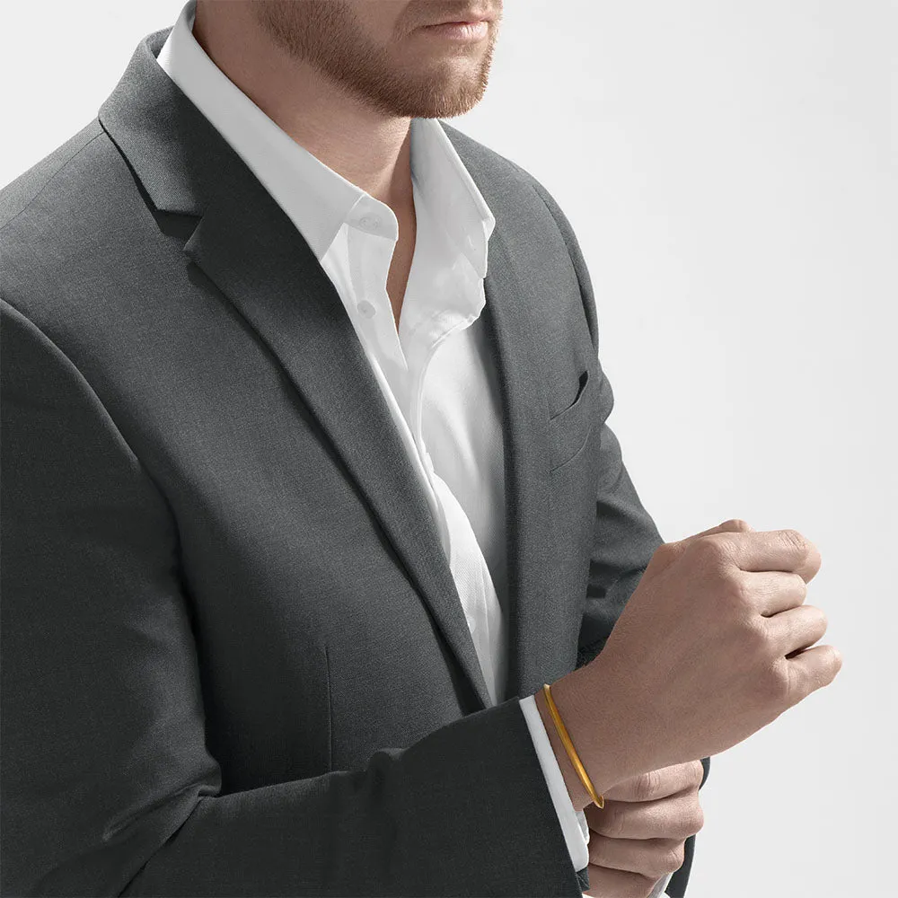 24Kt Gold Classic Ridged Bangle