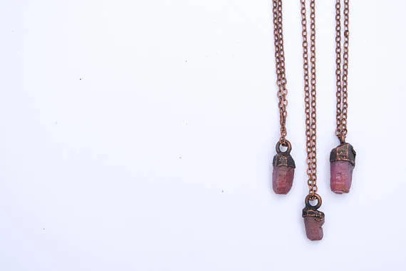 24"  Raw Ruby Necklace*