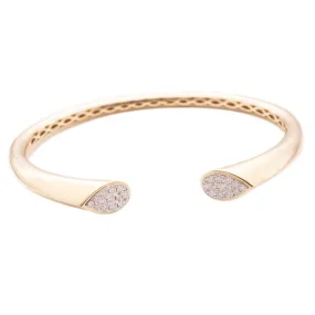 .54ct 14k Yellow Gold Diamond Cuff Bangle