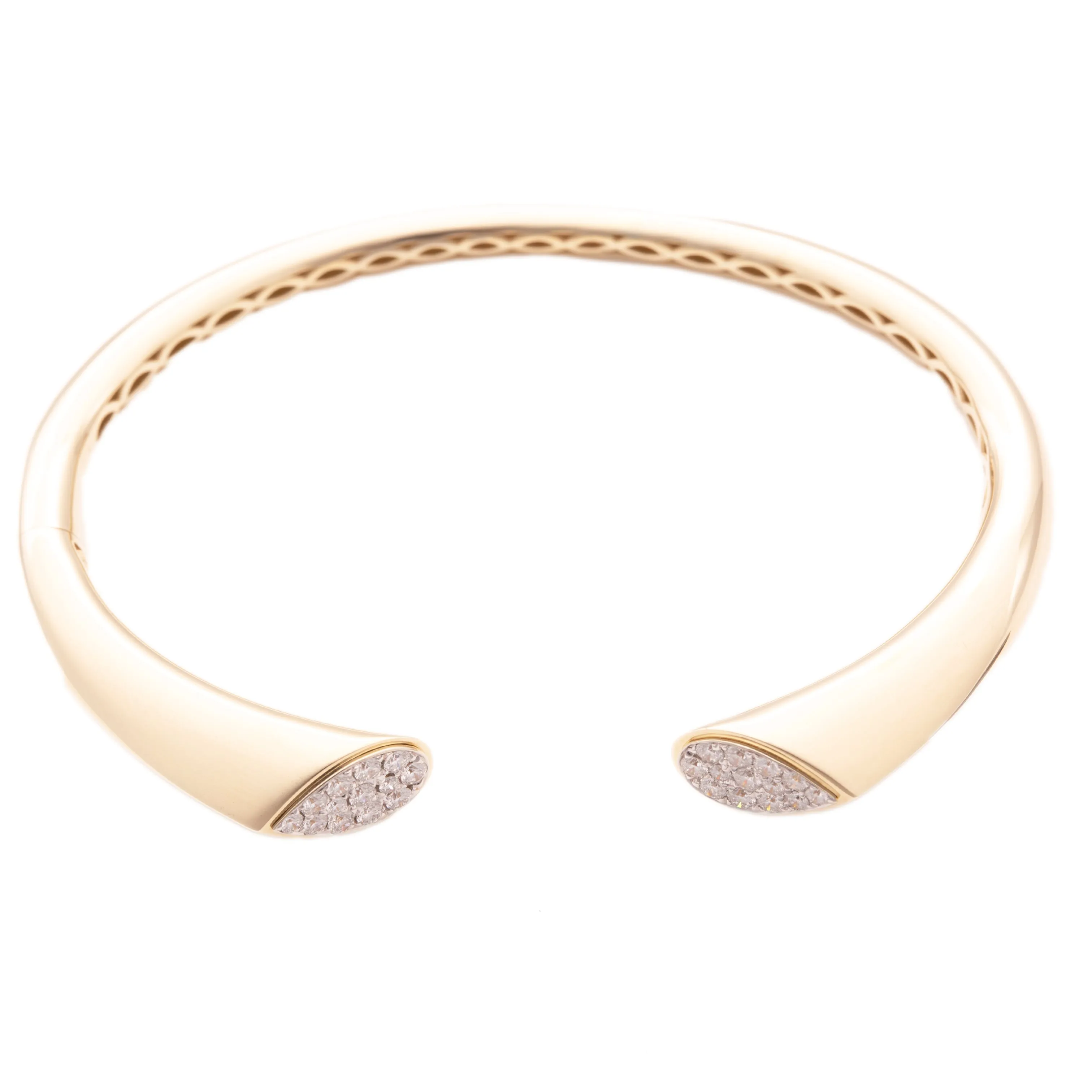 .54ct 14k Yellow Gold Diamond Cuff Bangle