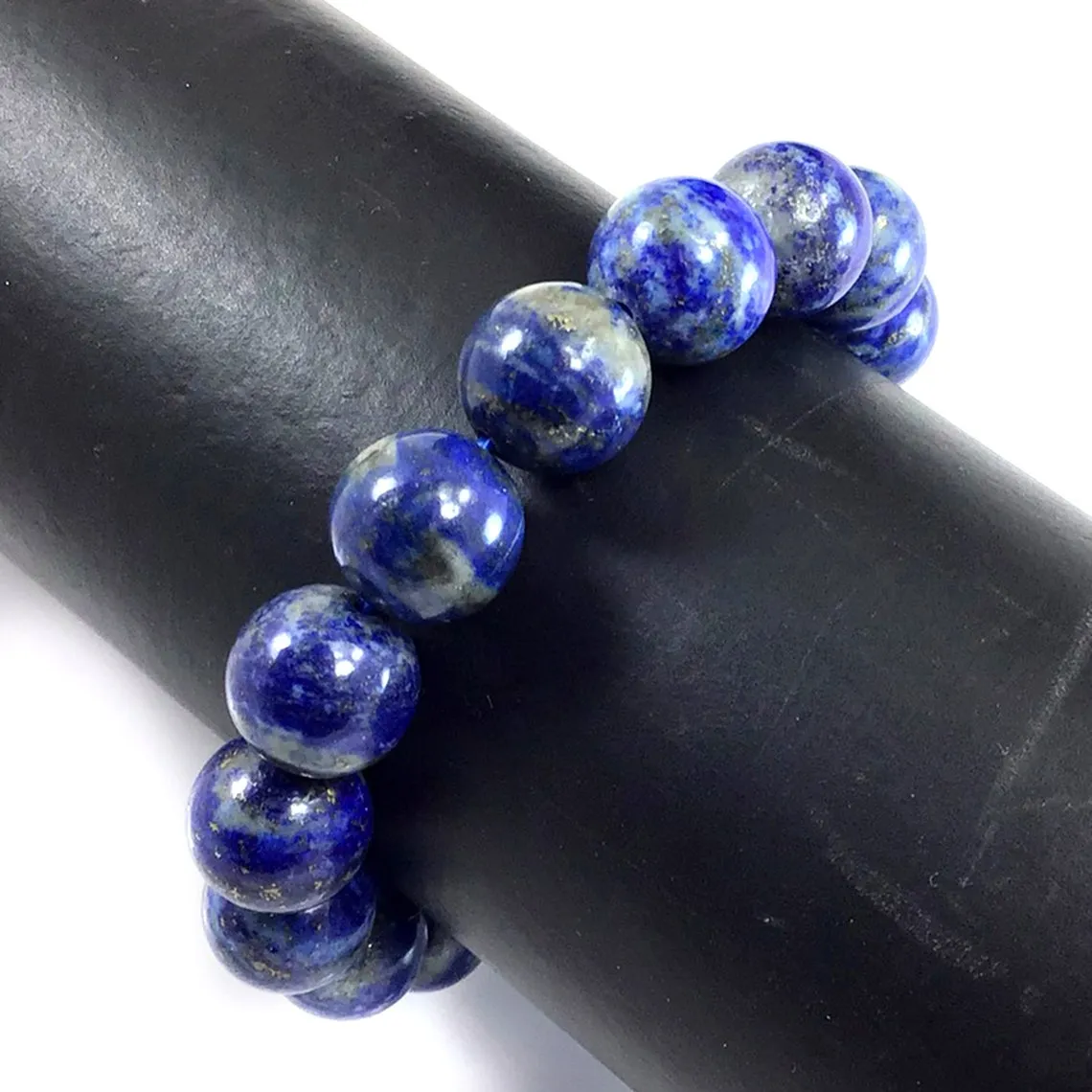 6/8/10/12MM 100% Natural Lapis Lazuli Bead Bracelet
