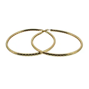 9.7cm Thin Perforated Hoop Earrings