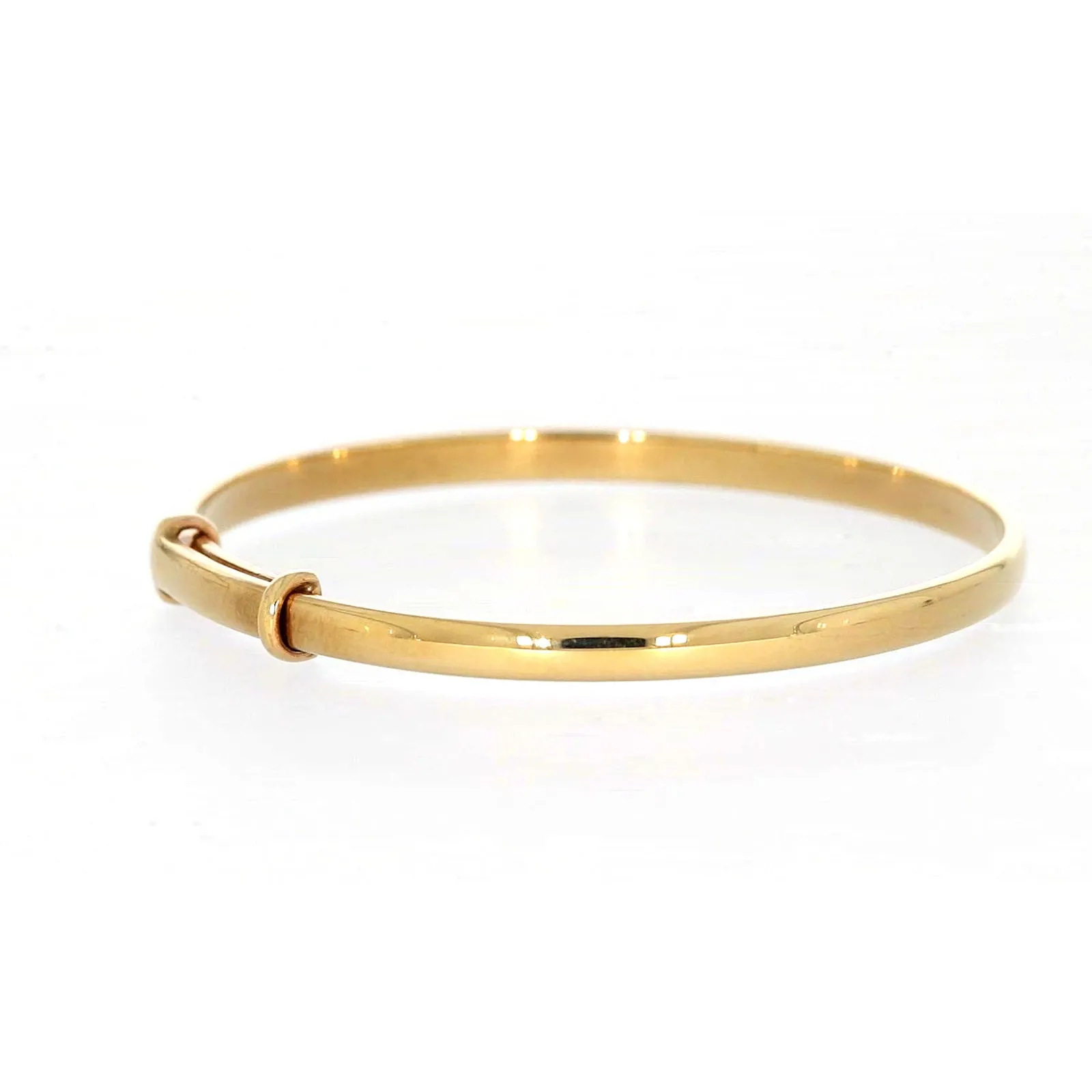 9ct Yellow Gold 34-48 Adjustable Baby Bangle