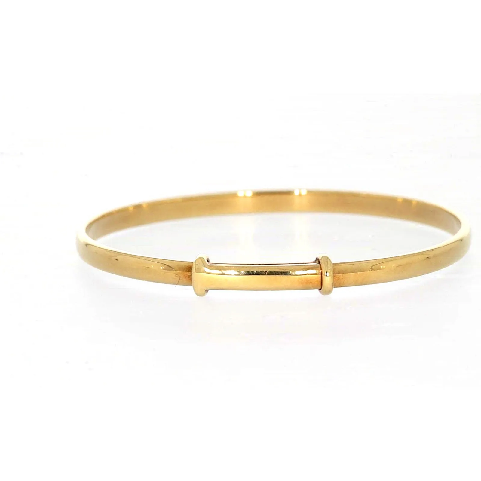 9ct Yellow Gold 34-48 Adjustable Baby Bangle