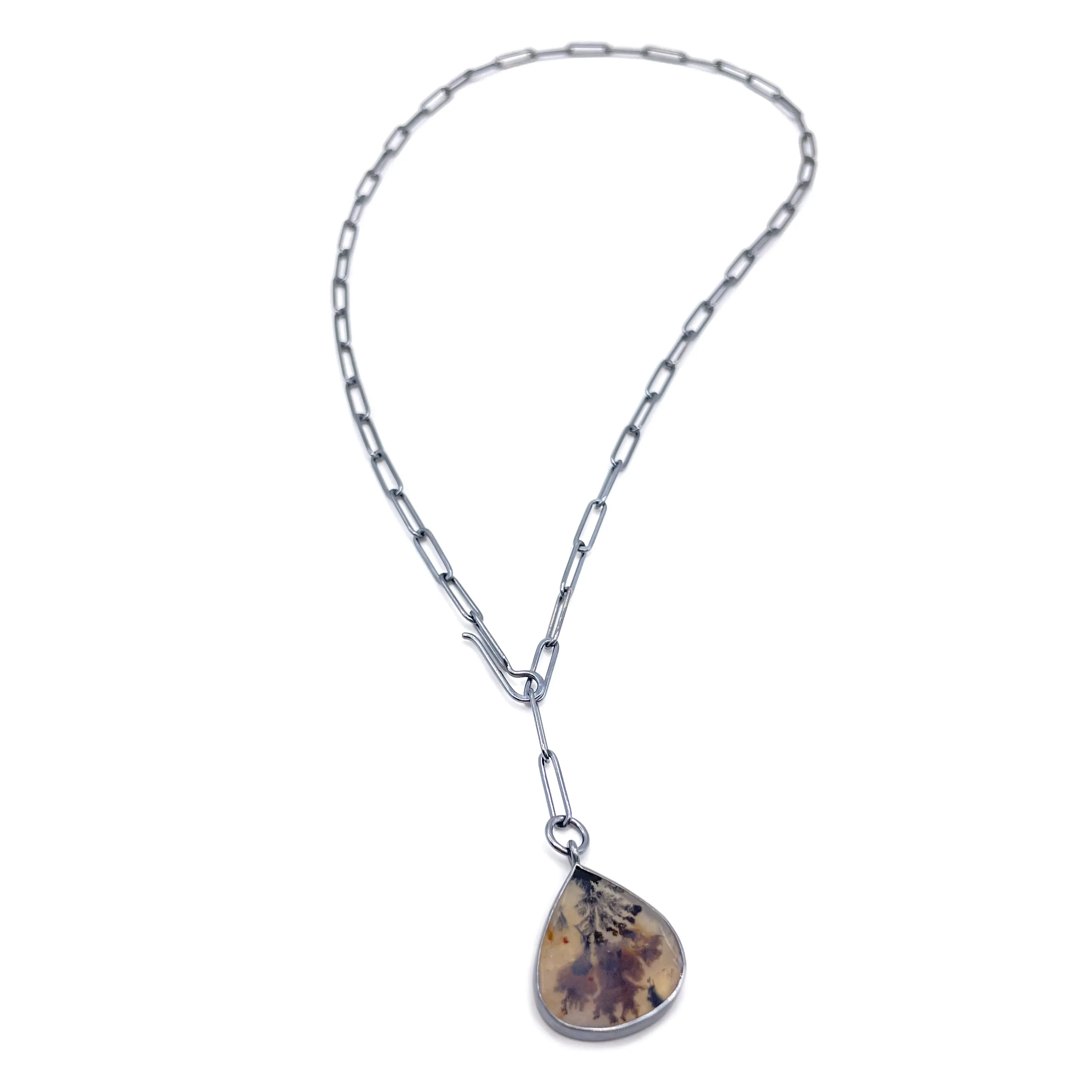 Agate Lariat Necklace