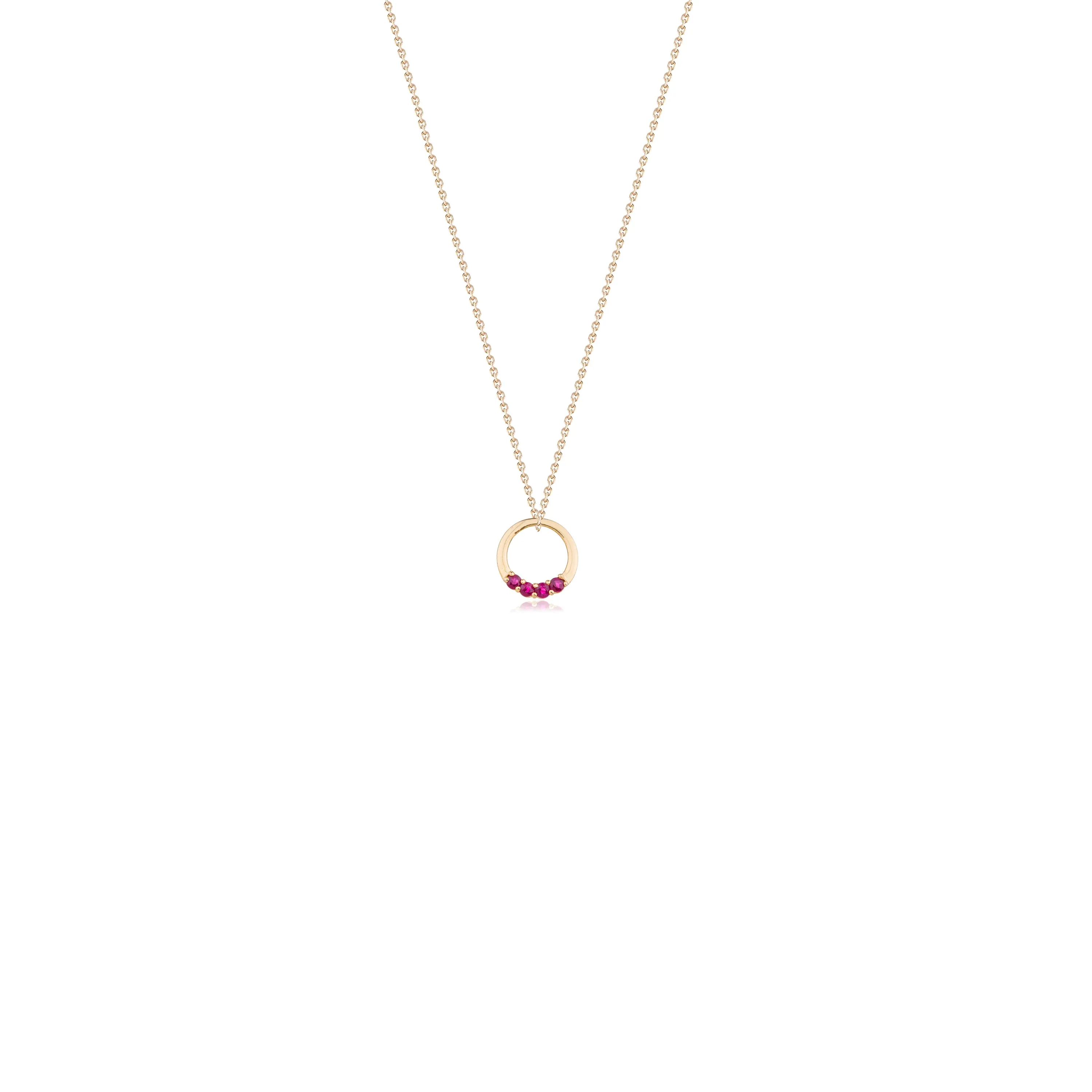 Amma Ruby Necklace, 14k Gold