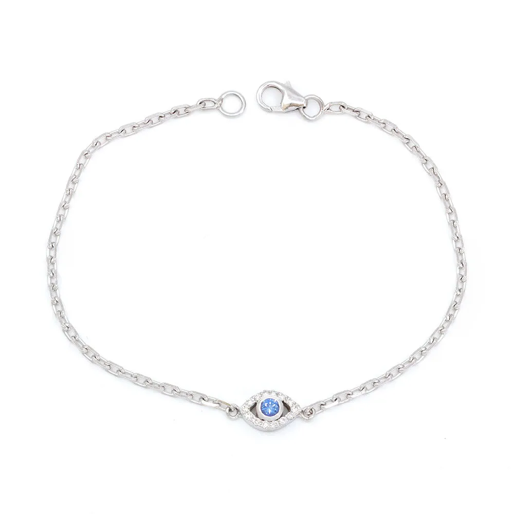 Apotropaic Evil Eye Sapphire & Diamond Bracelet