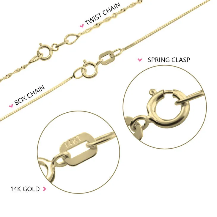 Arabic Name Necklace 14k Gold