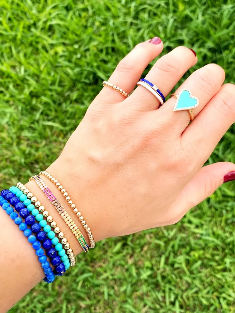 Baja Rainbow Double CZ Adjustable Bracelet