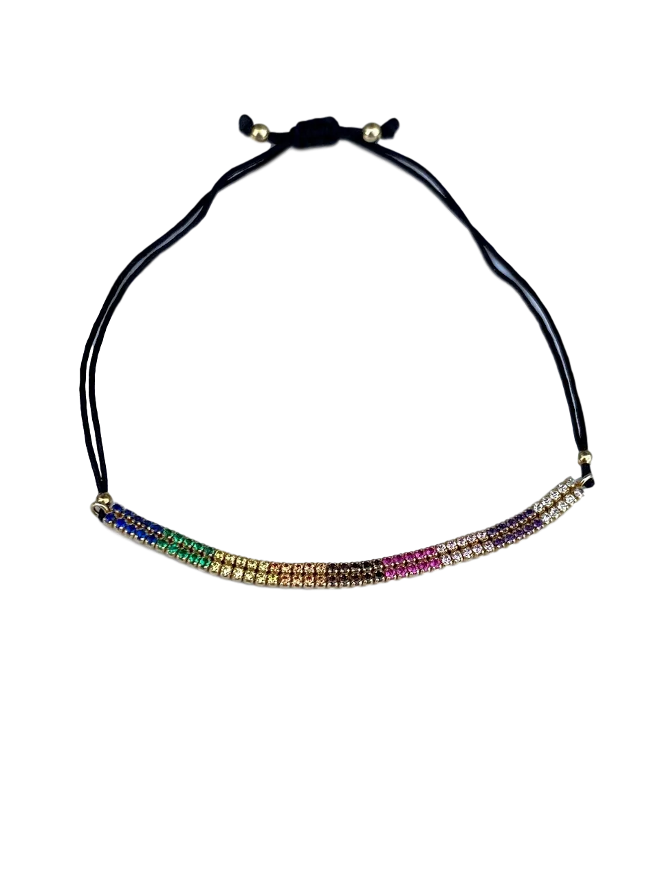 Baja Rainbow Double CZ Adjustable Bracelet