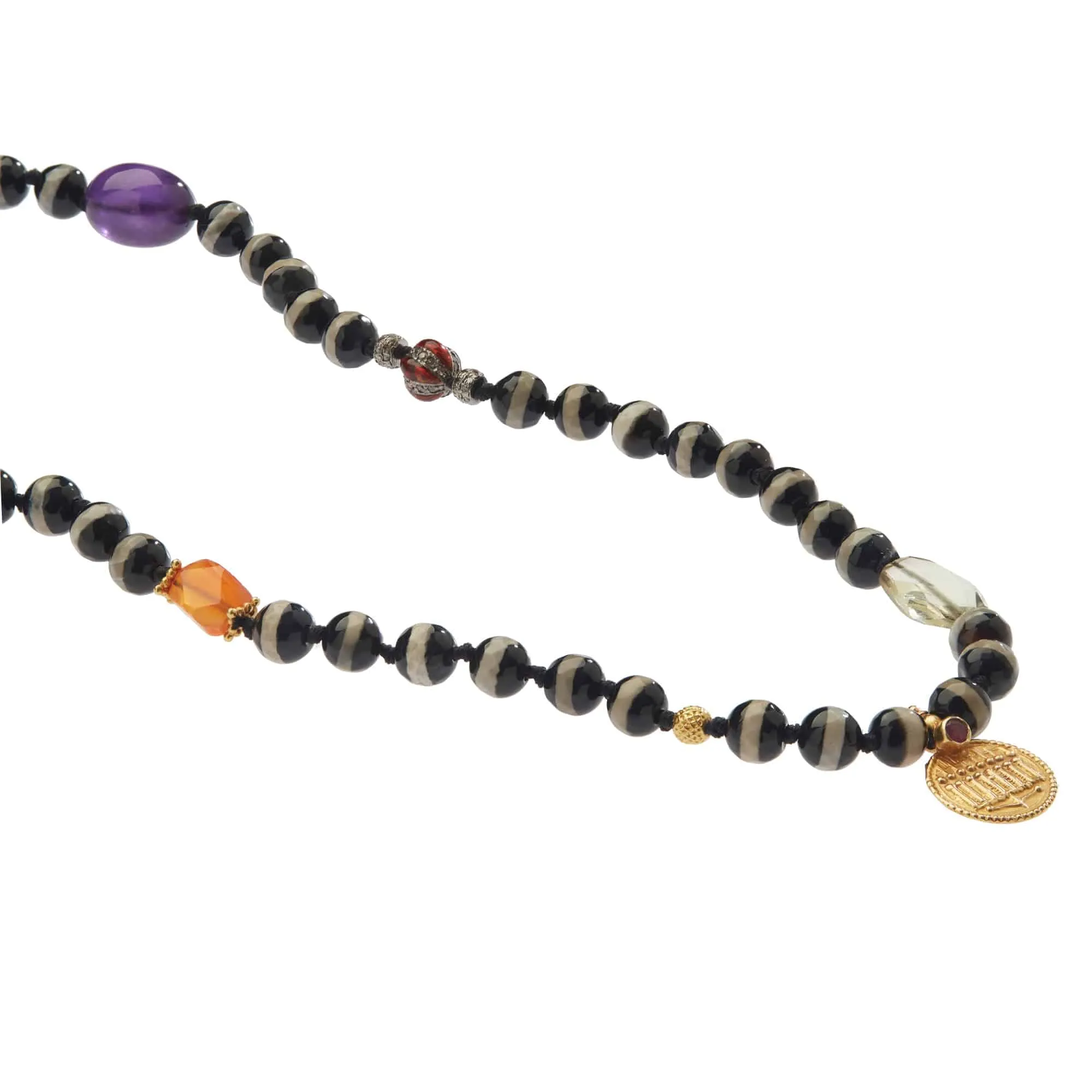 Black Agate Stripe Necklace 20 (75cm)