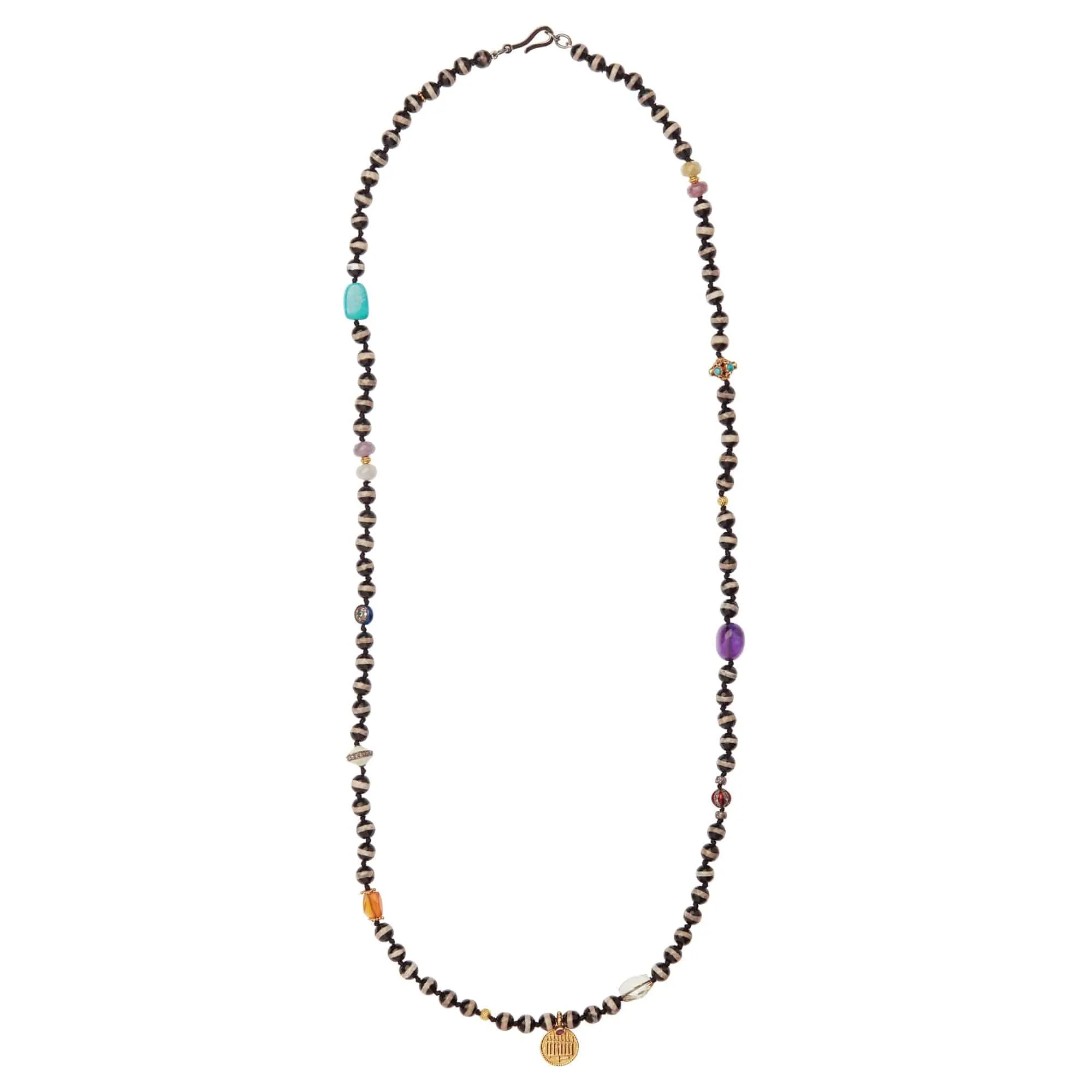 Black Agate Stripe Necklace 20 (75cm)