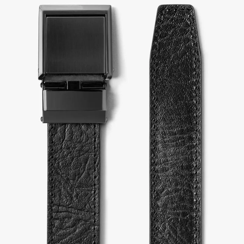 Black Full Grain Leather Belt (Custom - Front Sq)