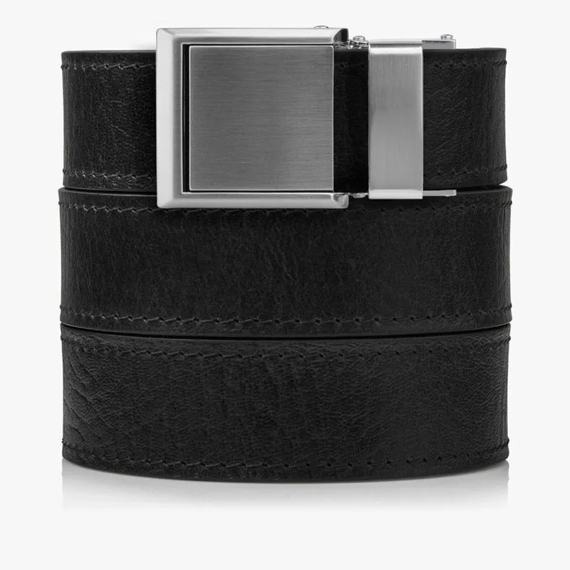 Black Full Grain Leather Belt (Custom - Front Sq)