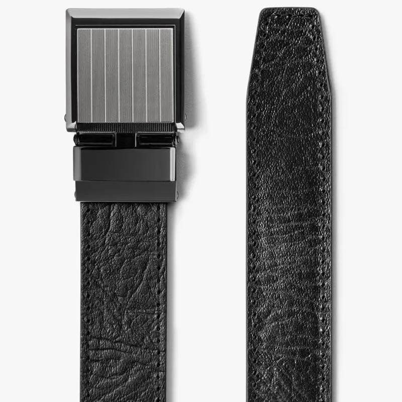 Black Full Grain Leather Belt (Custom - Front Sq)