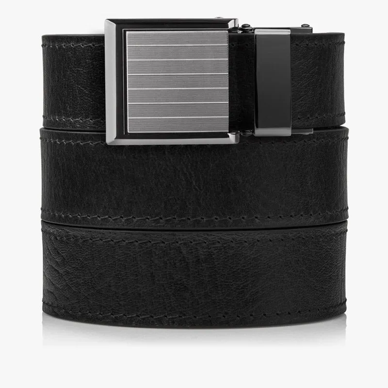 Black Full Grain Leather Belt (Custom - Front Sq)