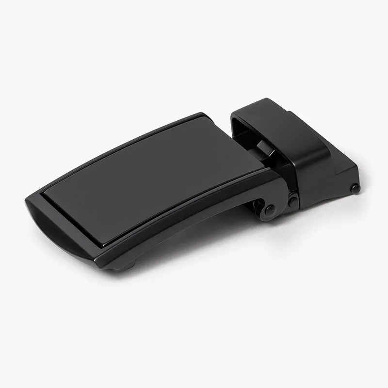 Black Full Grain Leather Belt (Custom - Front Sq)
