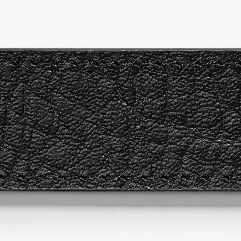 Black Full Grain Leather Belt (Custom - Front Sq)