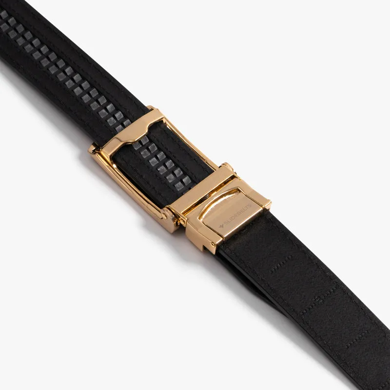 Black Full Grain Leather Belt (Custom - Front Sq)