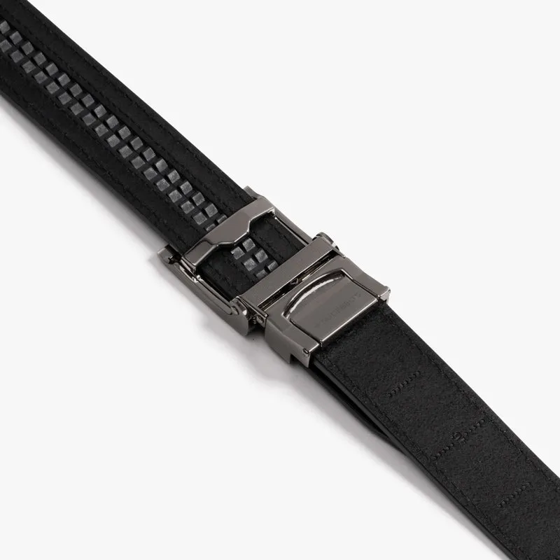 Black Full Grain Leather Belt (Custom - Front Sq)