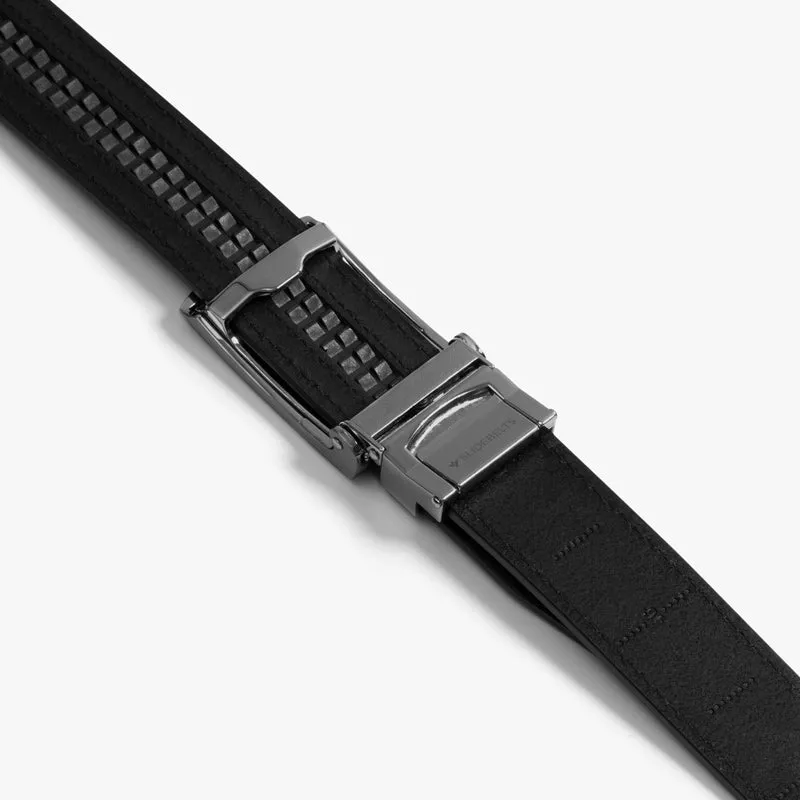 Black Full Grain Leather Belt (Custom - Front Sq)