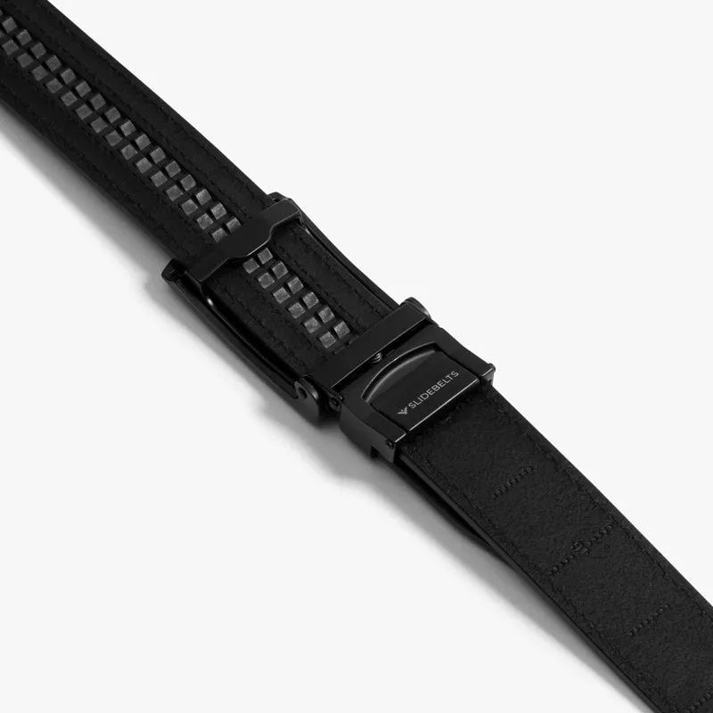 Black Full Grain Leather Belt (Custom - Front Sq)