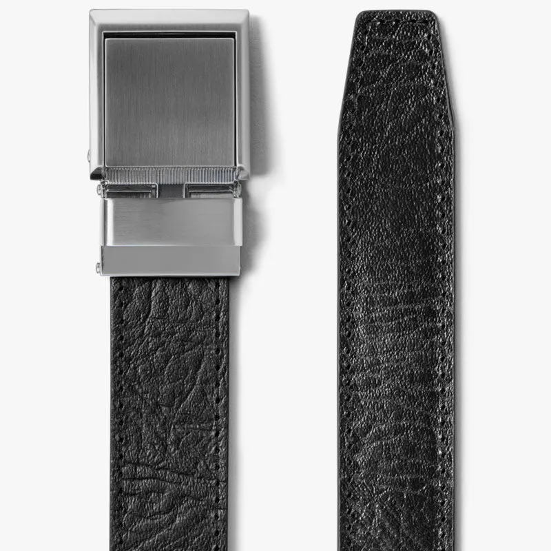 Black Full Grain Leather Belt (Custom - Front Sq)