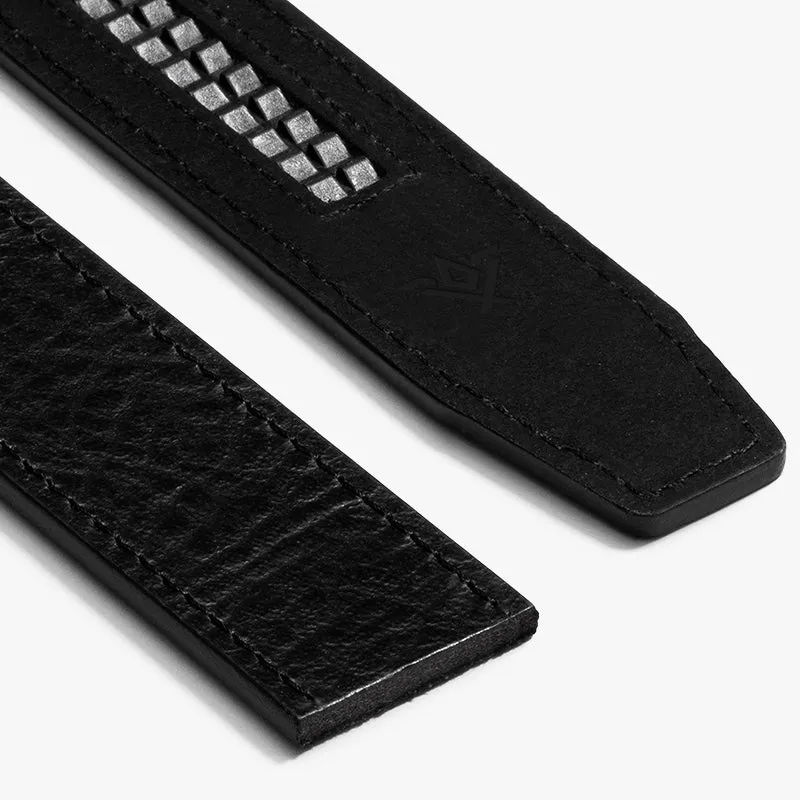 Black Full Grain Leather Belt (Custom - Front Sq)