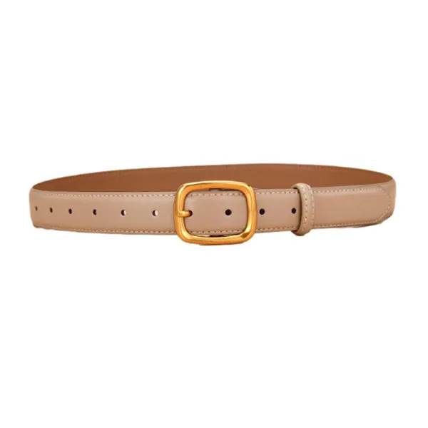 Black / Light Khaki Women Genuine Leather Belt 黑色 / 淺卡其女士真皮皮带 KCBELT1029-30