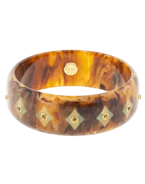 Brown and Blue Bakelite Bangle