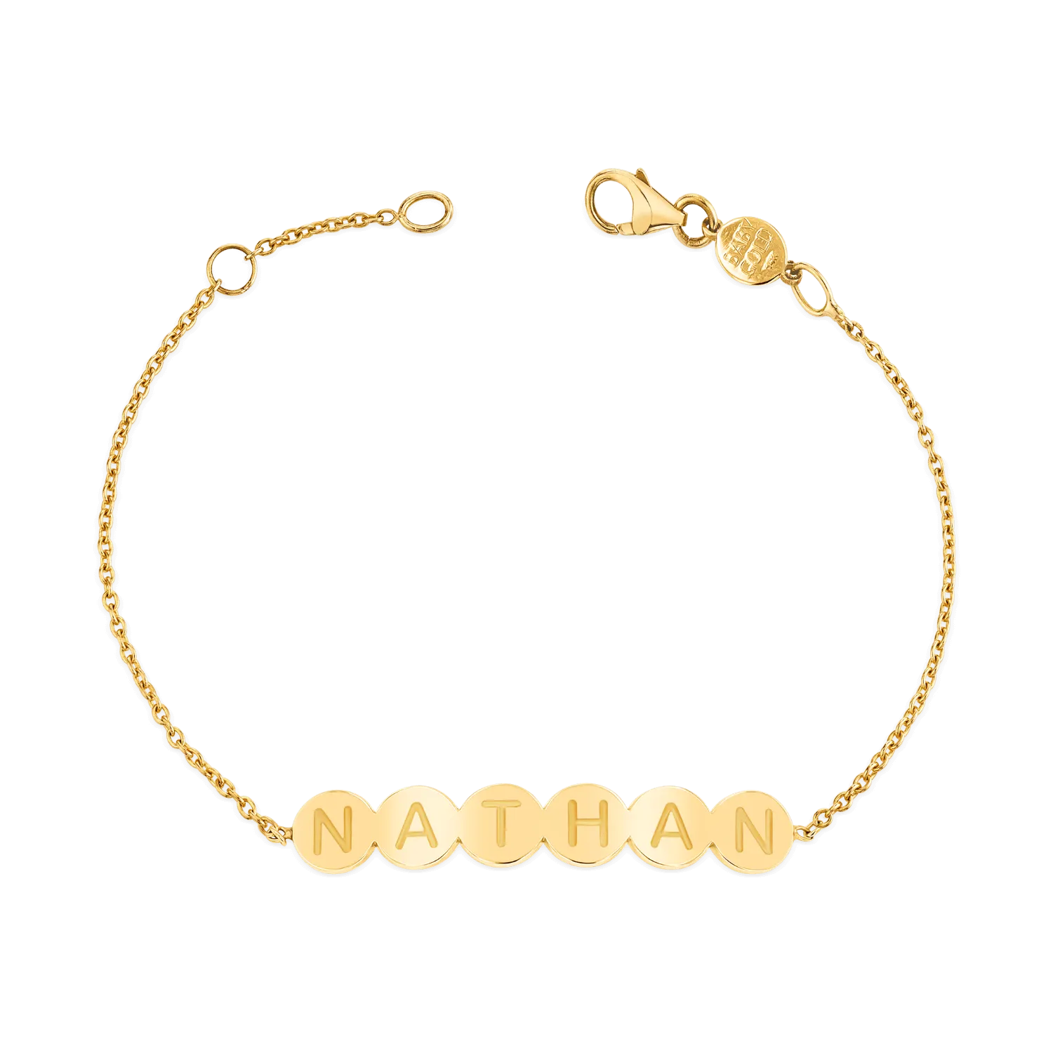 Bubble Round Engravable ID Bracelet
