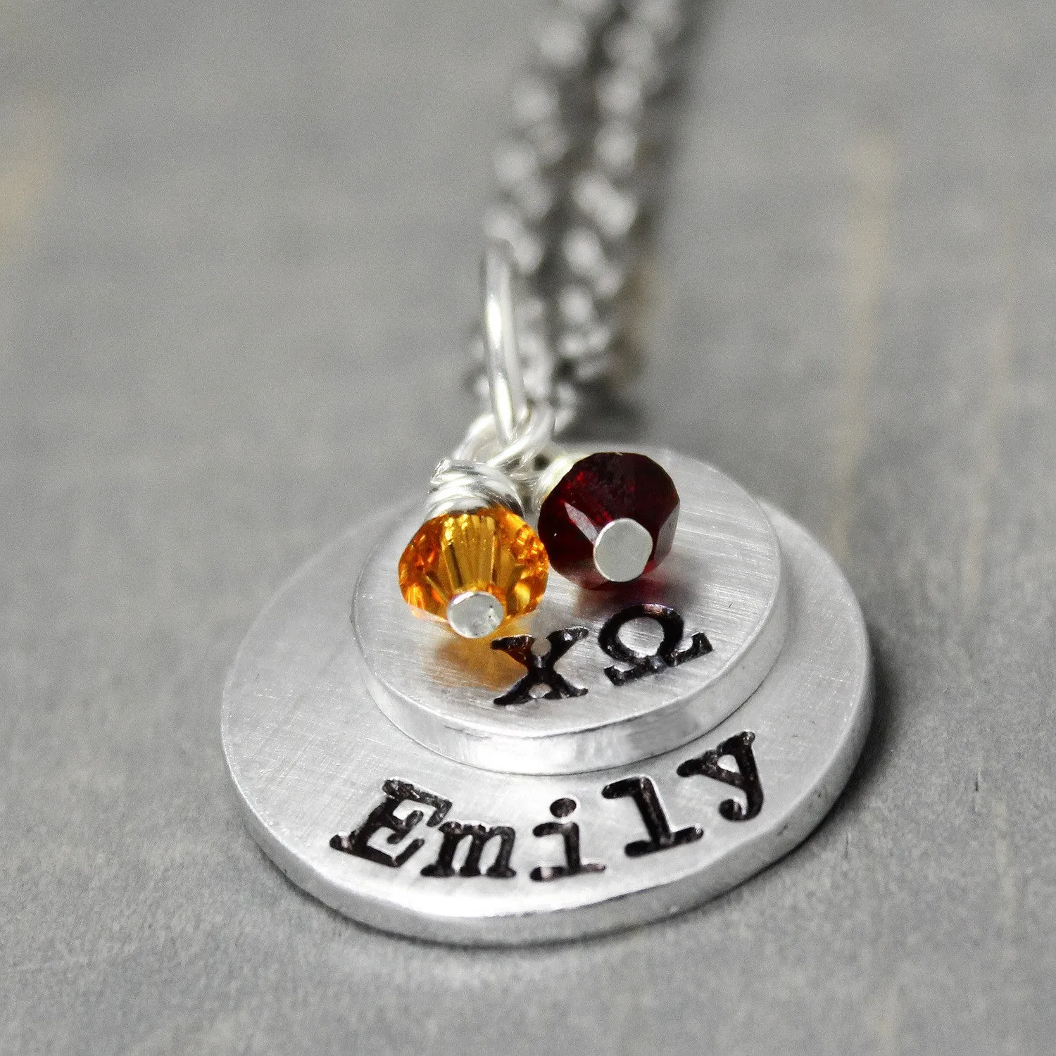 Chi Omega Stacked Necklace