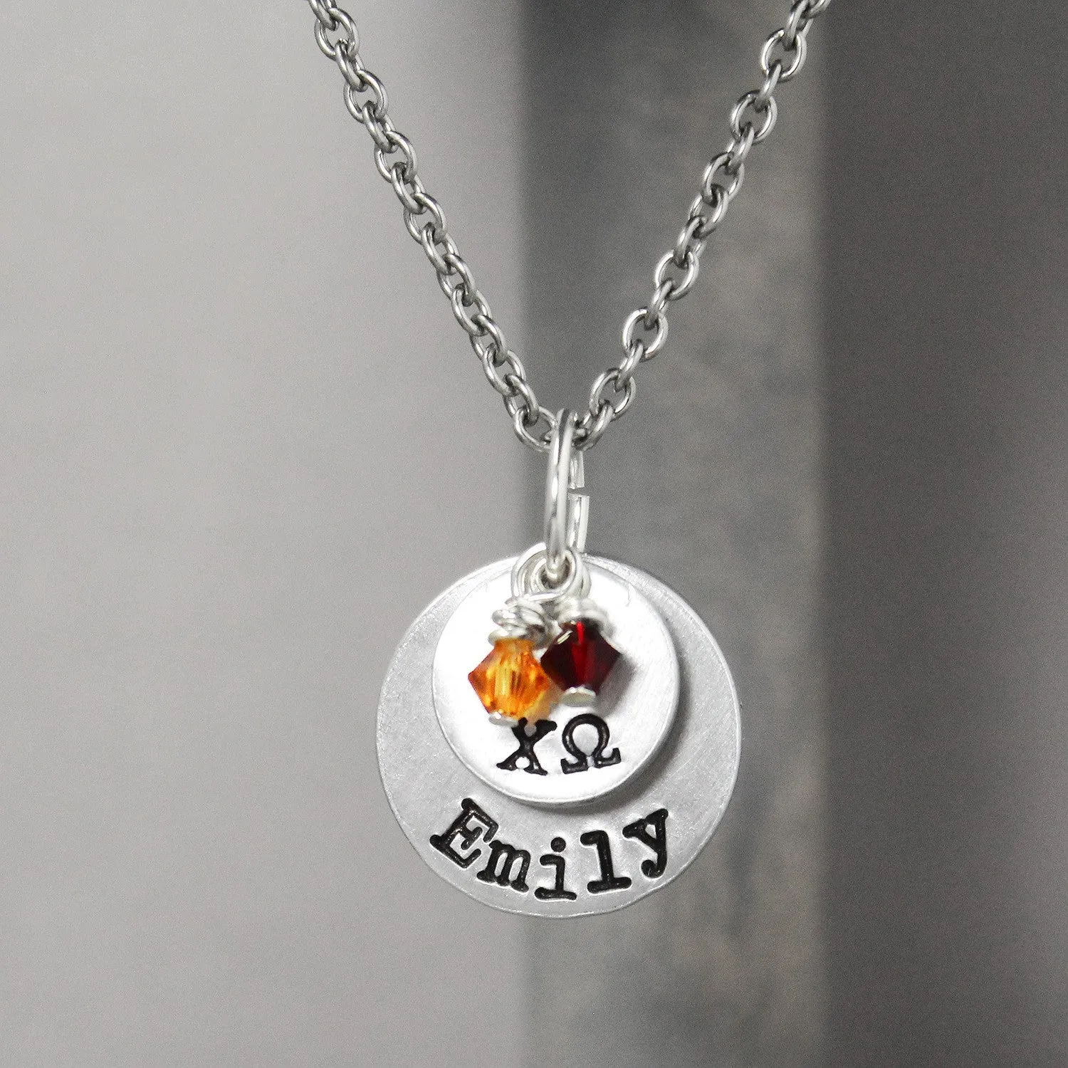 Chi Omega Stacked Necklace