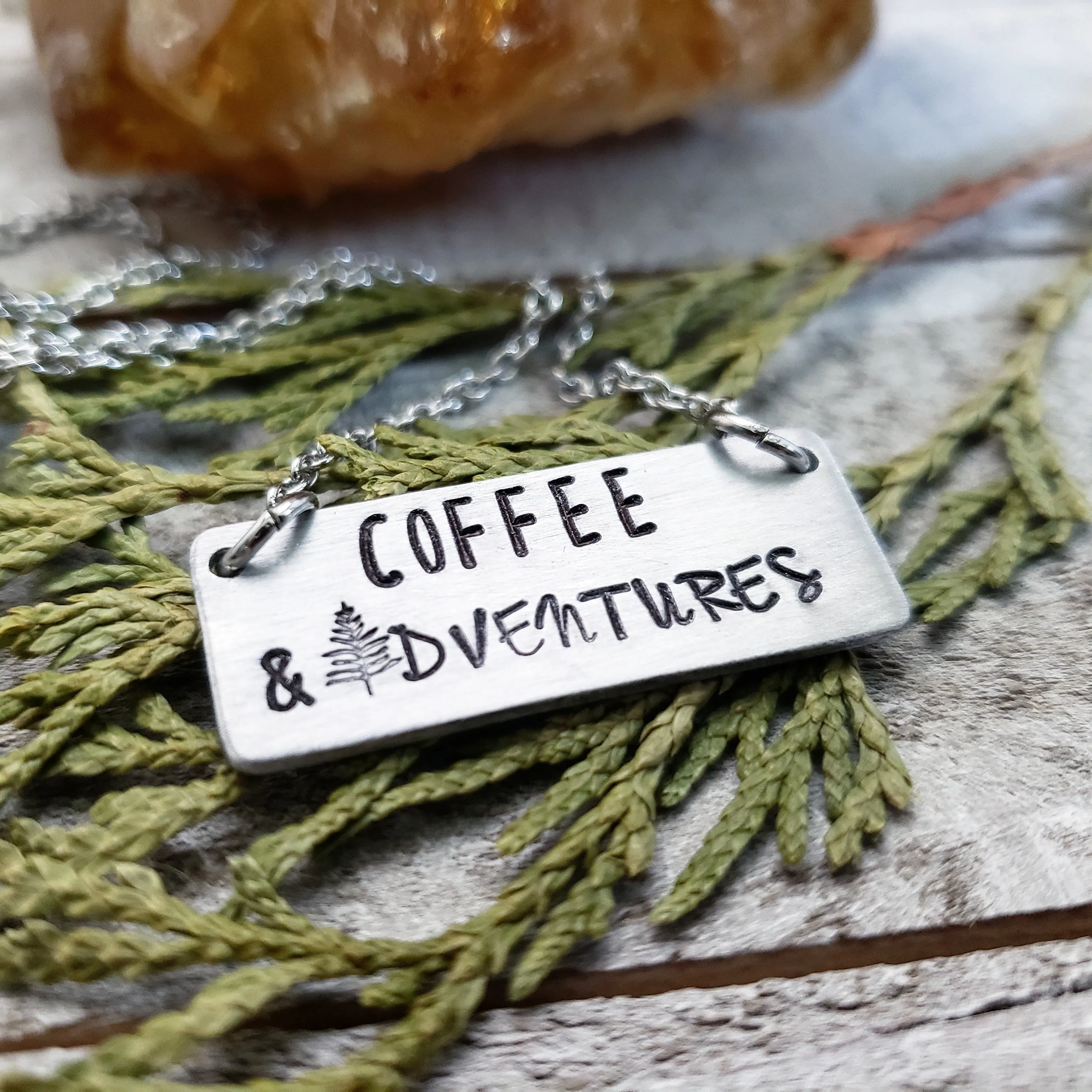 Coffee & Adventures necklace