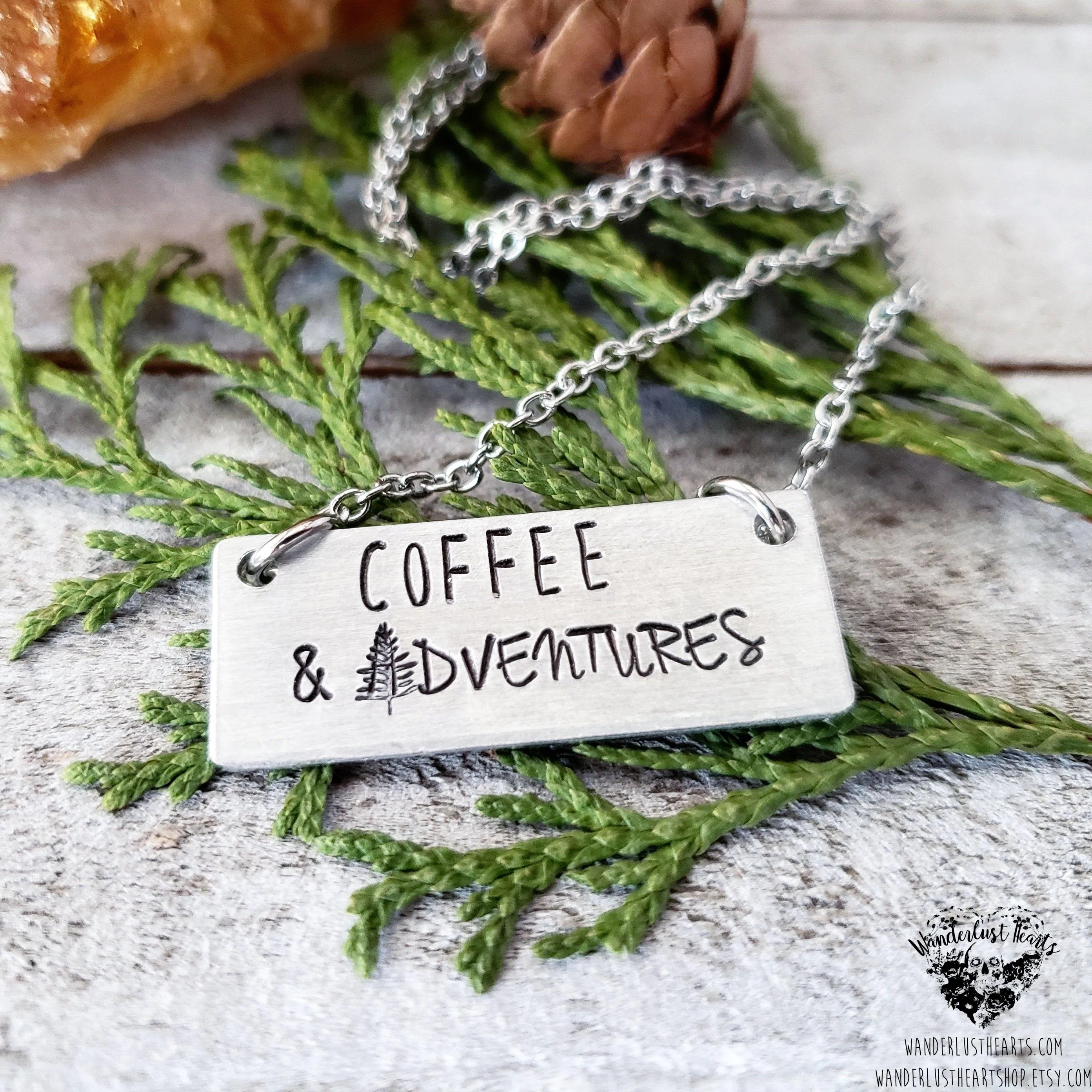 Coffee & Adventures necklace