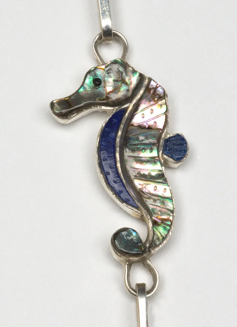 Crab, Fish, Seahorse & Starfish Link Bracelet