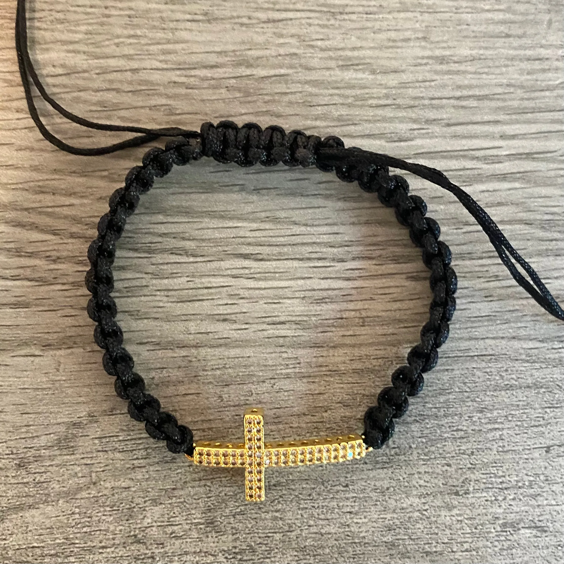 Cross Bracelet - Black or Red
