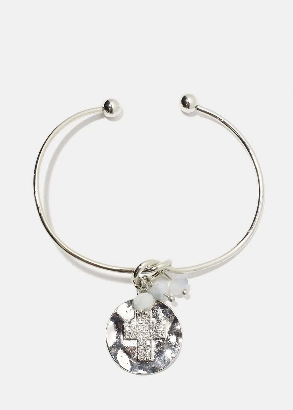 Cross Open Bangle Bracelet