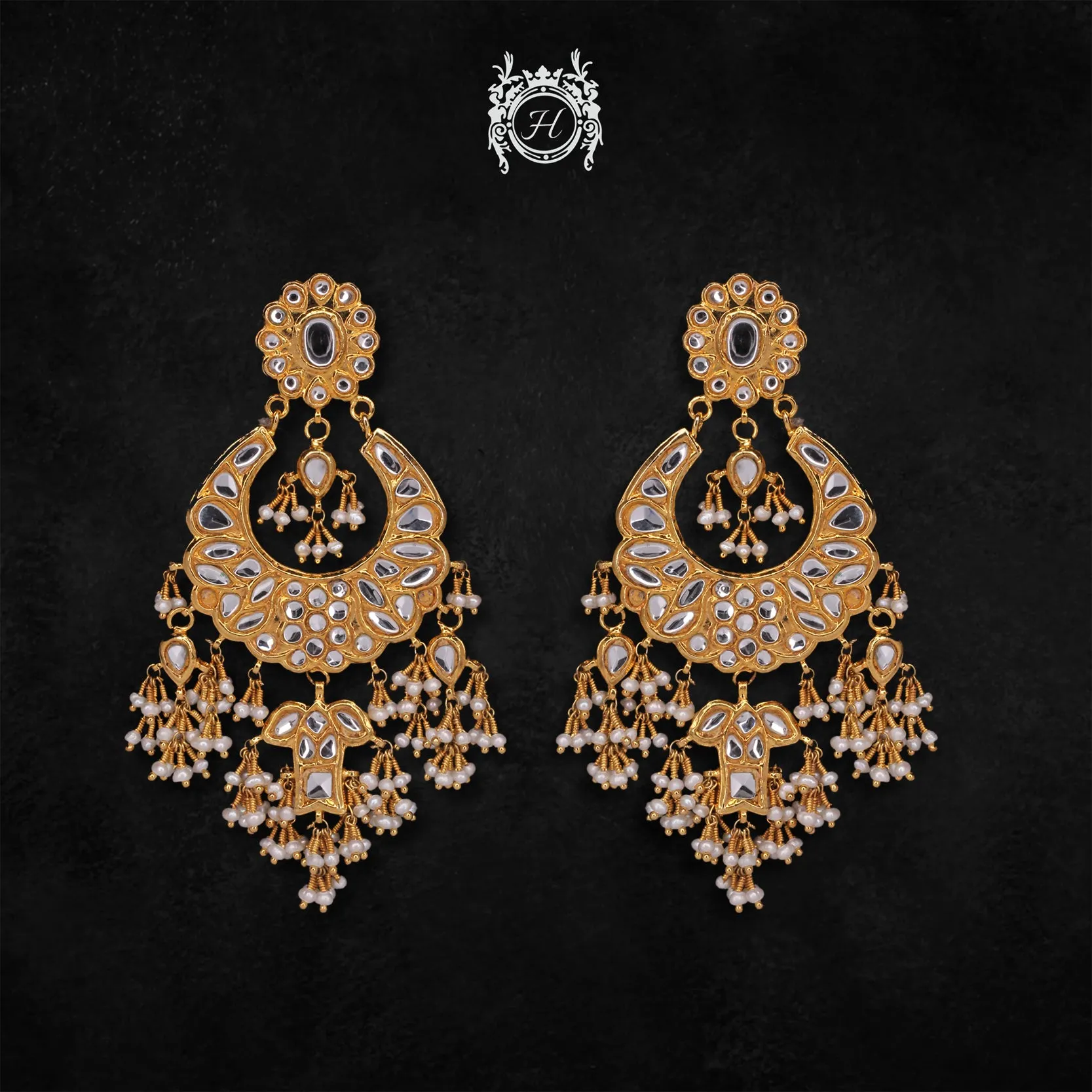 Dual Side Wearable Naurattan Earrings