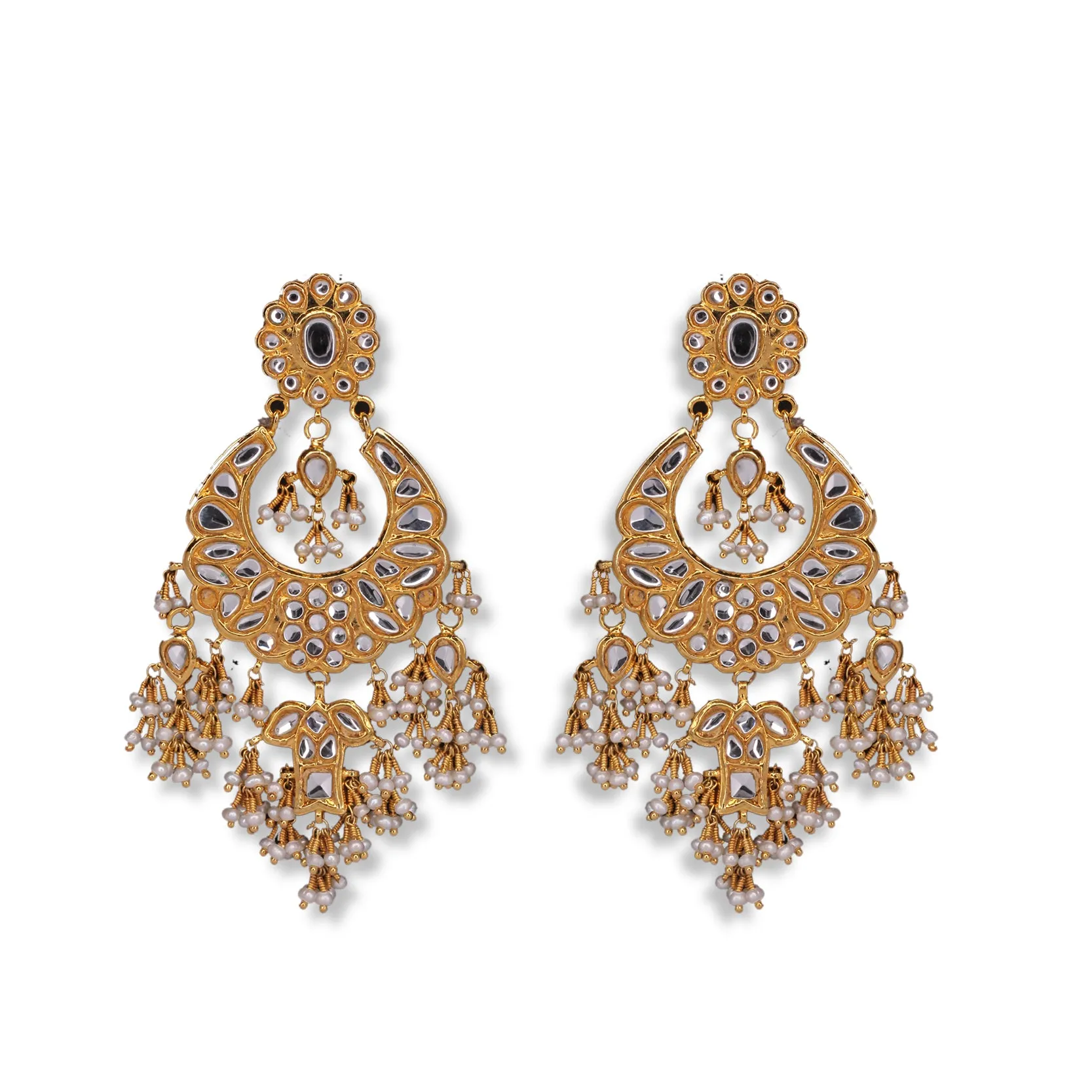 Dual Side Wearable Naurattan Earrings