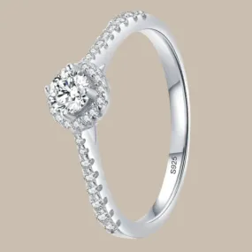 Elegant Silver Stone Ring
