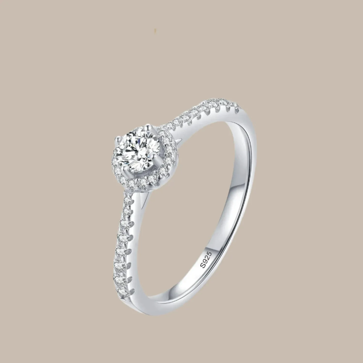 Elegant Silver Stone Ring