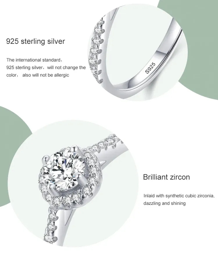 Elegant Silver Stone Ring