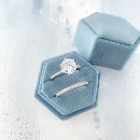 French Dusty Blue Ring Box